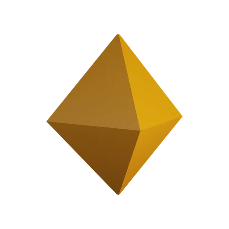 Octahedron shape  3D Icon