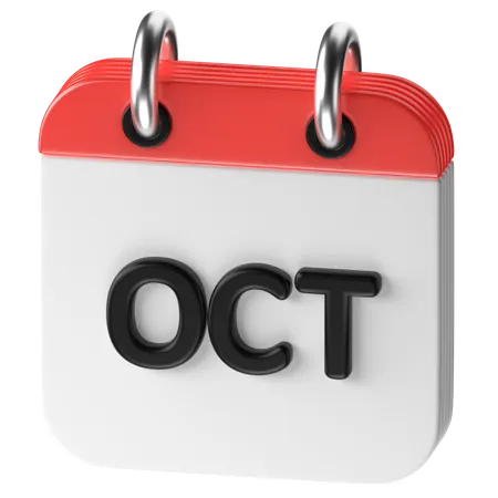 October  3D Icon