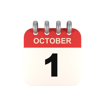 October  3D Icon