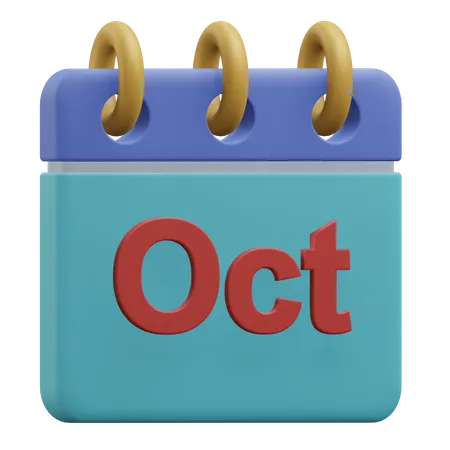 October  3D Icon