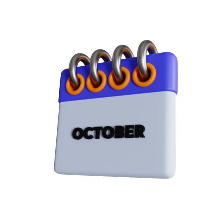 October  3D Icon