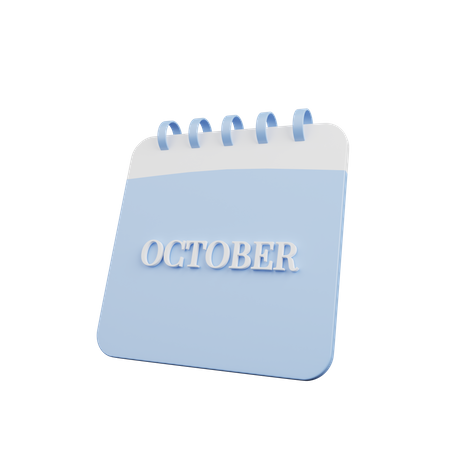 October  3D Illustration