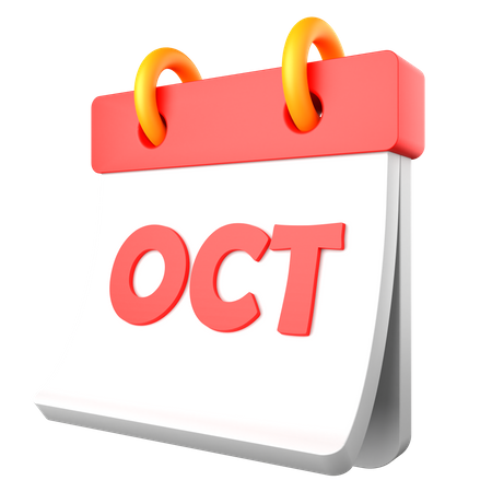 October 3D Icon
