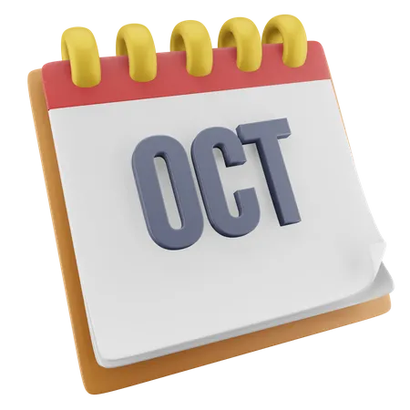 October Month  3D Icon