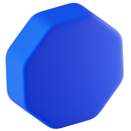 Octógono  3D Icon