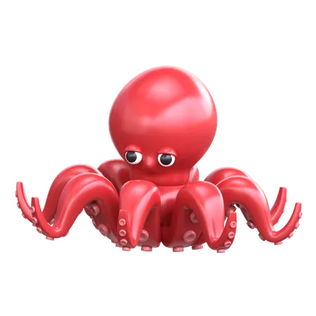 Octopus 3 D Sea Animal Illustration 3D Icon