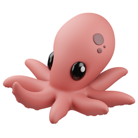 Octopus Emoji  3D Icon