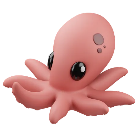 Octopus Emoji  3D Icon