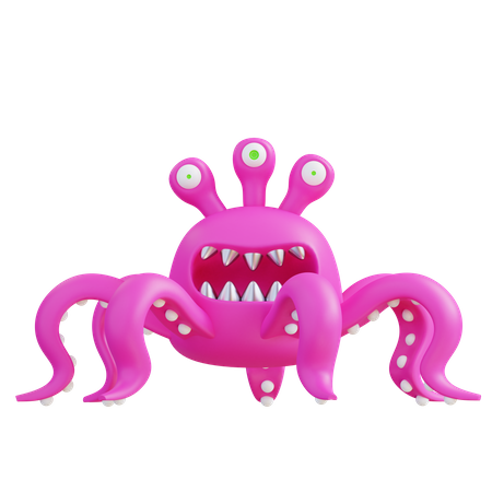Octopus Monster  3D Icon