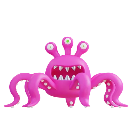 Octopus Monster  3D Icon