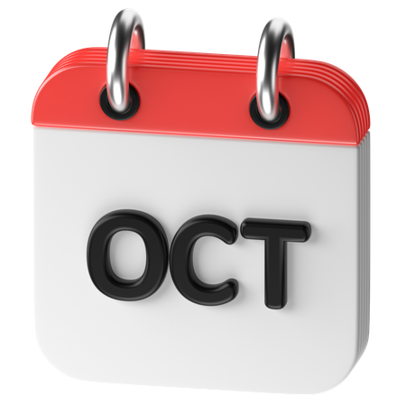 Octubre  3D Icon