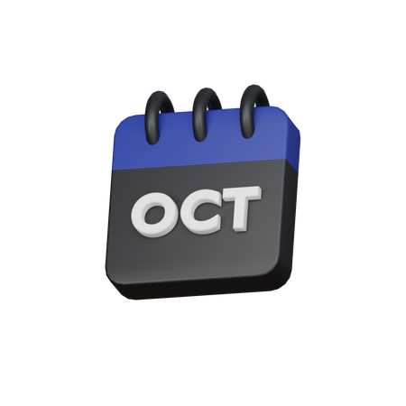 Octubre  3D Icon