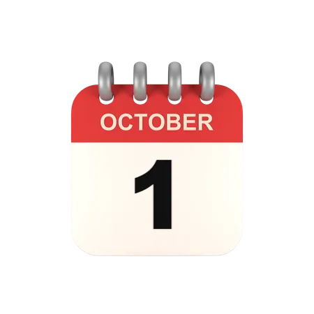 Octubre  3D Icon