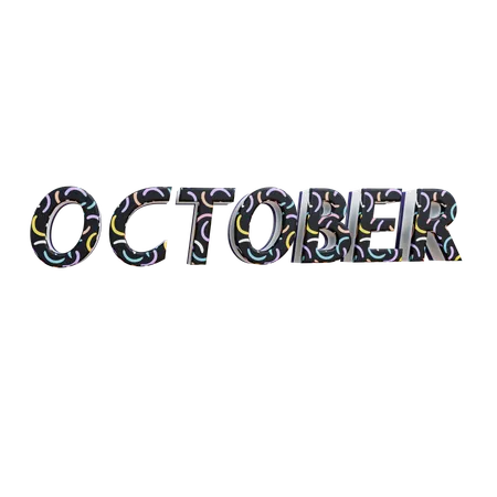 Octubre  3D Icon