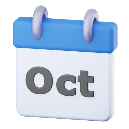 Octubre  3D Icon