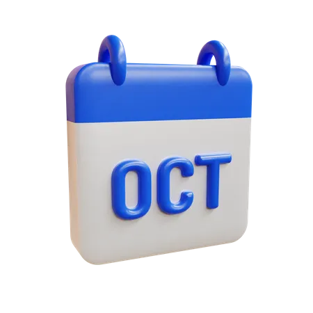 Octubre  3D Icon