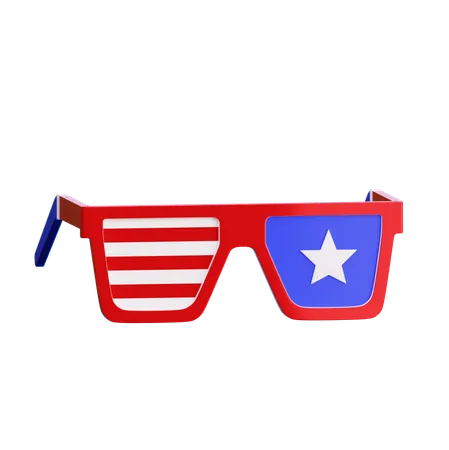 Óculos de sol americanos  3D Icon