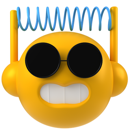 Óculos de sol sorridente  3D Icon