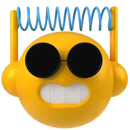 Óculos de sol sorridente  3D Icon