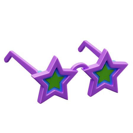 Óculos estrela  3D Icon