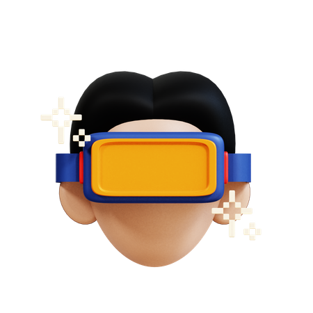 Óculos de realidade virtual  3D Icon