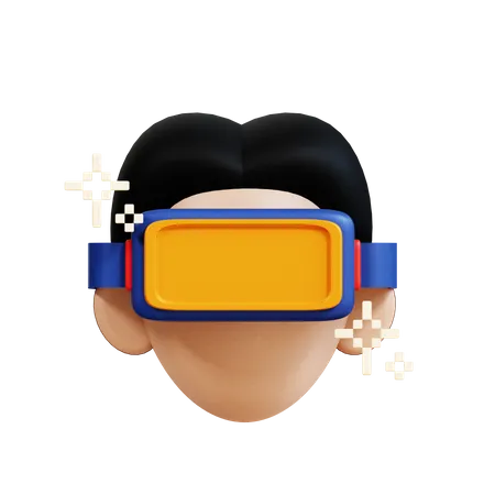 Óculos de realidade virtual  3D Icon