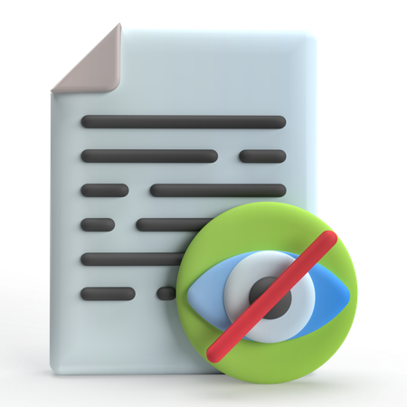 Ocultar archivo  3D Icon