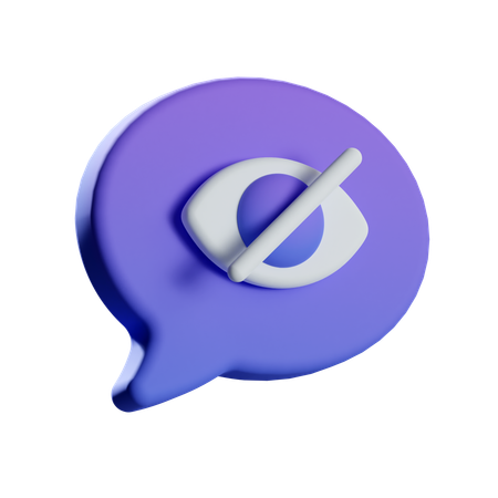 Ocultar chat  3D Icon