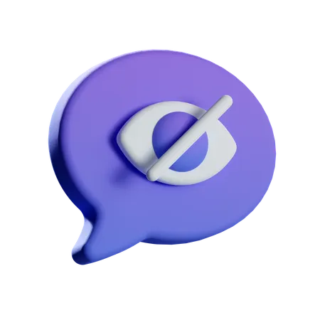 Ocultar chat  3D Icon