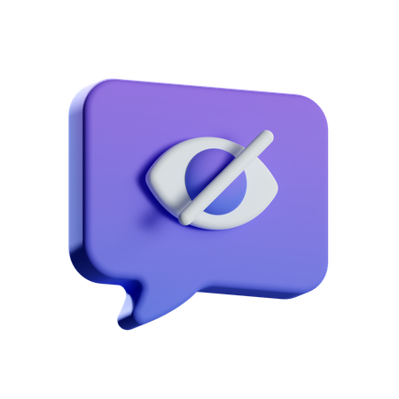 Ocultar chat  3D Icon