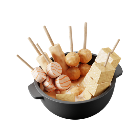 Oden japanisches Essen  3D Icon