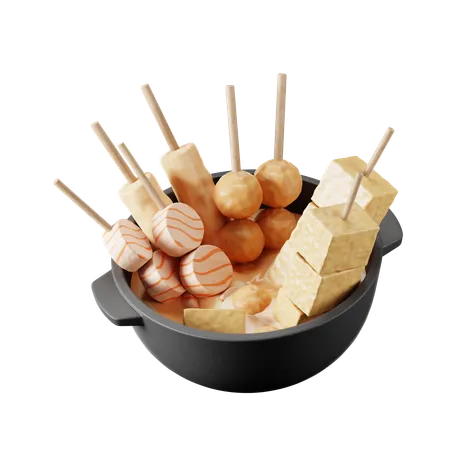 Oden japanisches Essen  3D Icon