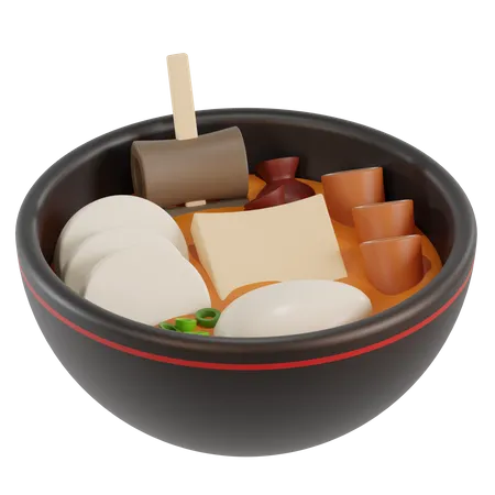 3 D Japanese Food Oden Soup 3D Icon