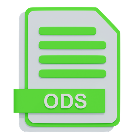 ODS File  3D Icon