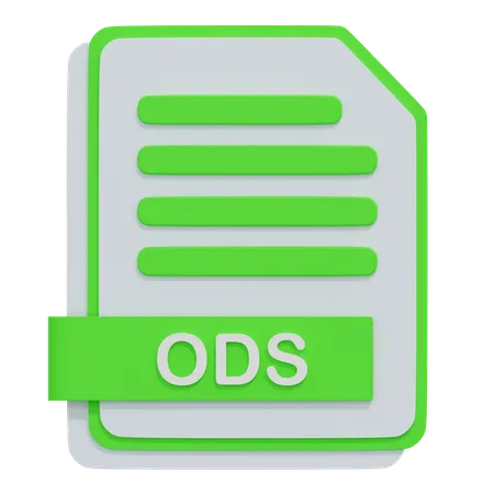 ODS File  3D Icon