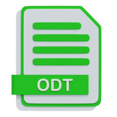 ODT-Datei  3D Icon