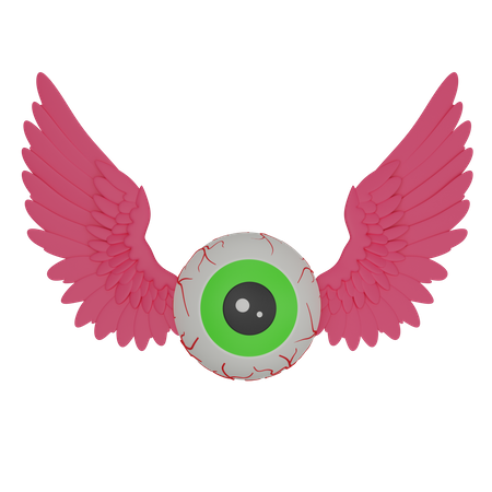 Oeil avec des ailes  3D Icon