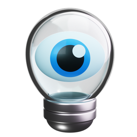 Oeil avec bulbe  3D Icon