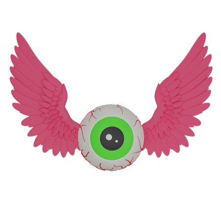Oeil avec des ailes  3D Icon