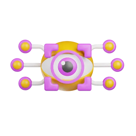 Oeil biométrique  3D Icon