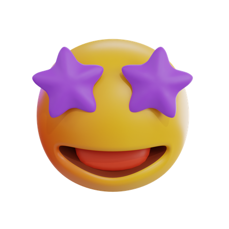 Emoji oeil d'étoile  3D Icon