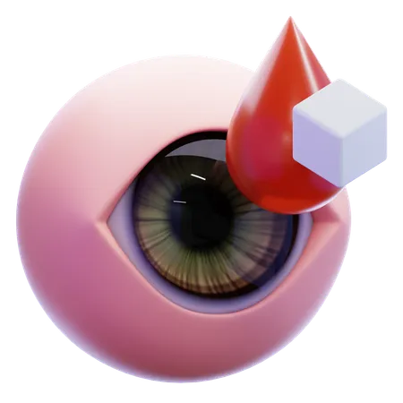 Oeil diabétique  3D Icon