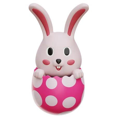 Oeuf à couver de lapin  3D Icon