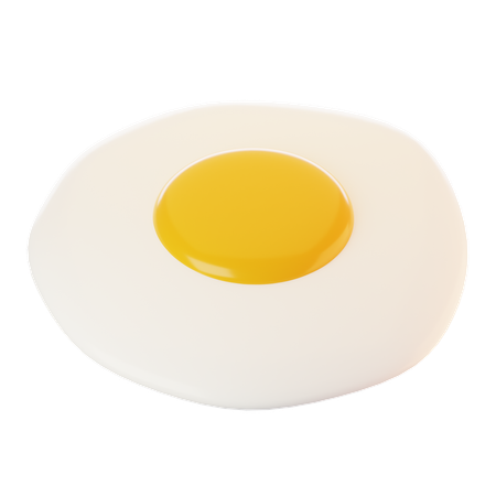 Oeuf frit  3D Icon