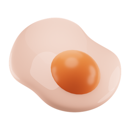 Oeuf frit  3D Icon