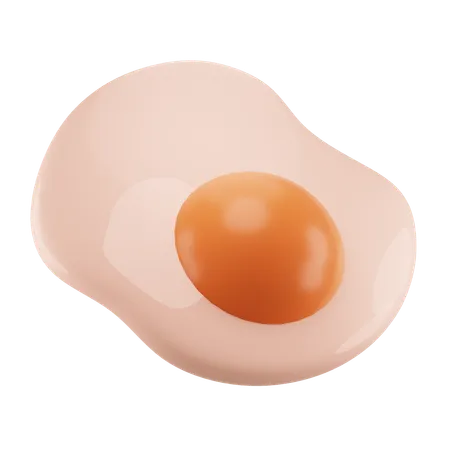 Oeuf frit  3D Icon