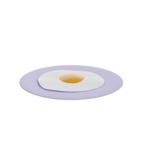 Oeuf frit  3D Icon