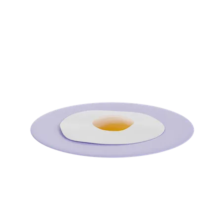 Oeuf frit  3D Icon