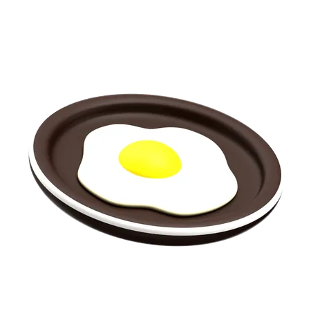 Oeuf frit  3D Icon