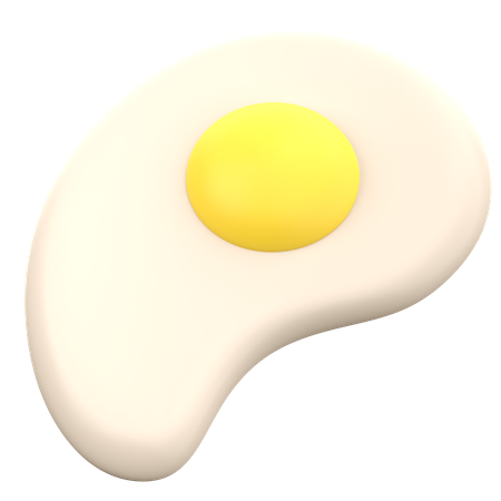 Oeuf frit  3D Icon